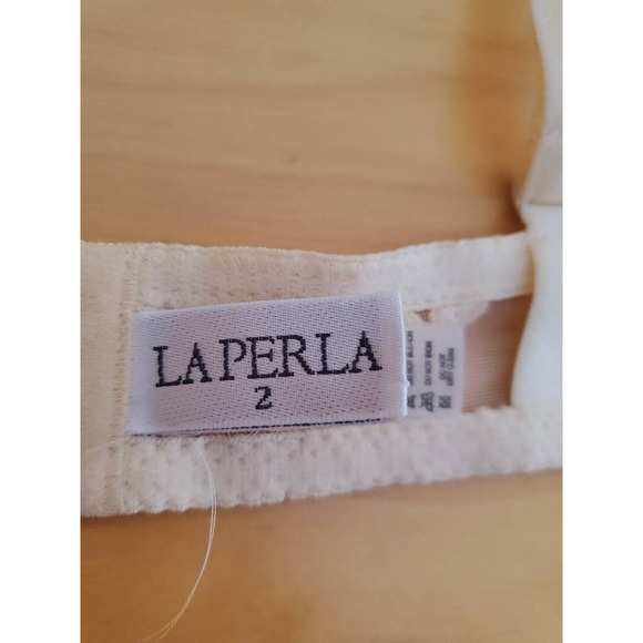 La Perla Ivory Lace Wire Free Balconette Bra Adjustable Strap Italy 34D - Picture 9 of 10